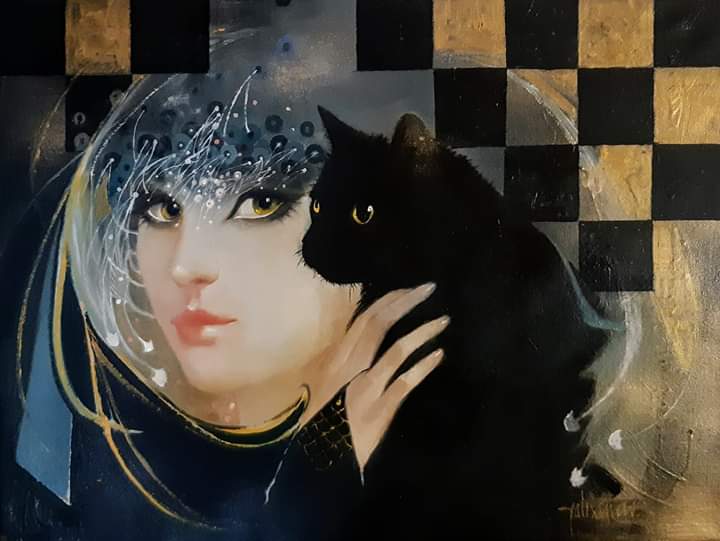 Felix Mas - The CAt - Original painting